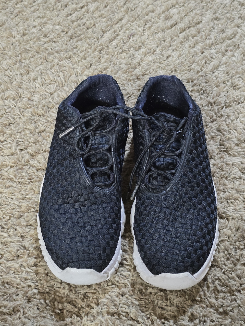 Nike Air Jordan Black and White Sneaker, Men Size 8